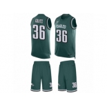 Men's Nike Philadelphia Eagles #36 Dwayne Gratz Limited Midnight Green Tank Top Suit NFL Jersey