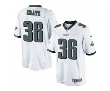 Men's Nike Philadelphia Eagles #36 Dwayne Gratz Limited White NFL Jersey