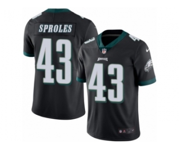 Men's Nike Philadelphia Eagles #43 Darren Sproles Limited Black Rush NFL Jersey