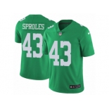 Men's Nike Philadelphia Eagles #43 Darren Sproles Limited Green Rush NFL Jersey