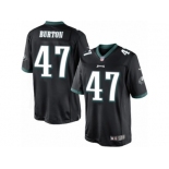 Men's Nike Philadelphia Eagles #47 Trey Burton Limited Black Alternate NFL Jersey