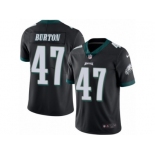 Men's Nike Philadelphia Eagles #47 Trey Burton Limited Black Rush NFL Jersey