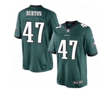 Men's Nike Philadelphia Eagles #47 Trey Burton Limited Midnight Green Team Color NFL Jersey