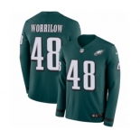 Men's Nike Philadelphia Eagles #48 Paul Worrilow Limited Green Therma Long Sleeve NFL Jersey