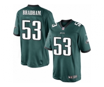 Men's Nike Philadelphia Eagles #53 Nigel Bradham Limited Midnight Green Team Color NFL Jersey