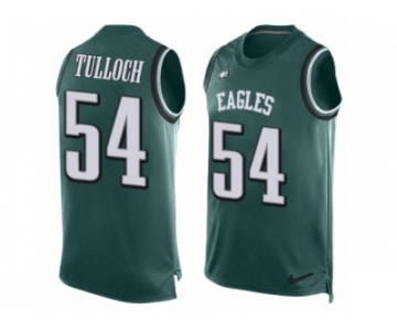 Men's Nike Philadelphia Eagles #54 Stephen Tulloch Limited Midnight Green Player Name & Number Tank Top NFL Jersey