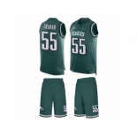 Men's Nike Philadelphia Eagles #55 Brandon Graham Limited Midnight Green Tank Top Suit NFL Jersey