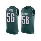 Men's Nike Philadelphia Eagles #56 Chris Long Limited Midnight Green Player Name & Number Tank Top NFL Jersey