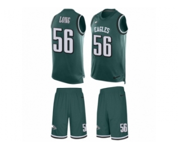 Men's Nike Philadelphia Eagles #56 Chris Long Limited Midnight Green Tank Top Suit NFL Jersey