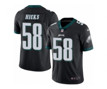 Men's Nike Philadelphia Eagles #58 Jordan Hicks Limited Black Rush NFL Jersey