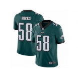 Men's Nike Philadelphia Eagles #58 Jordan Hicks Vapor Untouchable Limited Midnight Green Team Color NFL Jersey