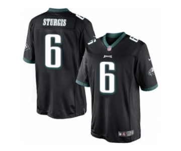 Men's Nike Philadelphia Eagles #6 Caleb Sturgis Limited Black Alternate NFL Jersey