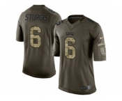 Men's Nike Philadelphia Eagles #6 Caleb Sturgis Limited Green Salute to Service NFL Jersey