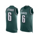 Men's Nike Philadelphia Eagles #6 Caleb Sturgis Limited Midnight Green Player Name & Number Tank Top NFL Jersey