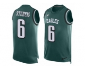 Men's Nike Philadelphia Eagles #6 Caleb Sturgis Limited Midnight Green Player Name & Number Tank Top NFL Jersey