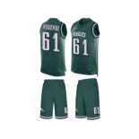 Men's Nike Philadelphia Eagles #61 Stefen Wisniewski Limited Midnight Green Tank Top Suit NFL Jersey