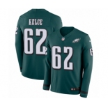 Men's Nike Philadelphia Eagles #62 Jason Kelce Limited Green Therma Long Sleeve NFL Jersey