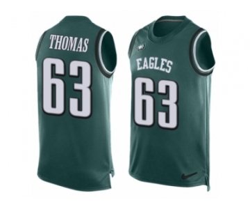 Men's Nike Philadelphia Eagles #63 Dallas Thomas Limited Midnight Green Player Name & Number Tank Top NFL Jersey