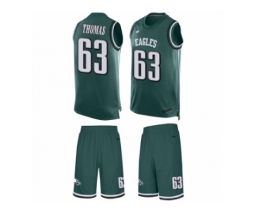 Men's Nike Philadelphia Eagles #63 Dallas Thomas Limited Midnight Green Tank Top Suit NFL Jersey