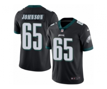 Men's Nike Philadelphia Eagles #65 Lane Johnson Limited Black Rush NFL Jersey