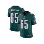 Men's Nike Philadelphia Eagles #65 Lane Johnson Vapor Untouchable Limited Midnight Green Team Color NFL Jersey