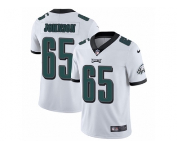 Men's Nike Philadelphia Eagles #65 Lane Johnson Vapor Untouchable Limited White NFL Jersey