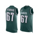 Men's Nike Philadelphia Eagles #67 Chance Warmack Limited Midnight Green Player Name & Number Tank Top NFL Jersey