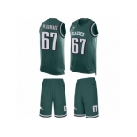 Men's Nike Philadelphia Eagles #67 Chance Warmack Limited Midnight Green Tank Top Suit NFL Jersey