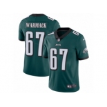 Men's Nike Philadelphia Eagles #67 Chance Warmack Vapor Untouchable Limited Midnight Green Team Color NFL Jersey