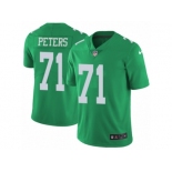 Men's Nike Philadelphia Eagles #71 Jason Peters Limited Green Rush NFL Jersey