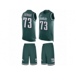 Men's Nike Philadelphia Eagles #73 Isaac Seumalo Limited Midnight Green Tank Top Suit NFL Jersey