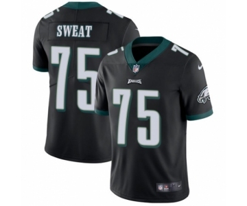 Men's Nike Philadelphia Eagles #75 Josh Sweat Black Alternate Vapor Untouchable Limited Player NFL Jersey