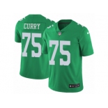 Men's Nike Philadelphia Eagles #75 Vinny Curry Limited Green Rush NFL Jersey