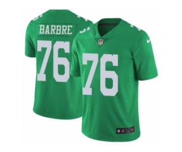 Men's Nike Philadelphia Eagles #76 Allen Barbre Limited Green Rush NFL Jersey