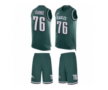 Men's Nike Philadelphia Eagles #76 Allen Barbre Limited Midnight Green Tank Top Suit NFL Jersey