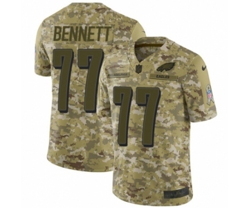 Men's Nike Philadelphia Eagles #77 Michael Bennett Limited Camo 2018 Salute to Service NFL Jersey