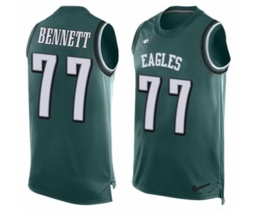 Men's Nike Philadelphia Eagles #77 Michael Bennett Limited Midnight Green Player Name & Number Tank Top NFL Jersey