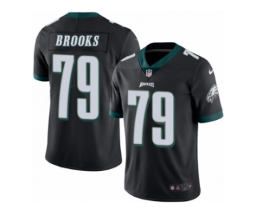 Men's Nike Philadelphia Eagles #79 Brandon Brooks Limited Black Rush NFL Jersey