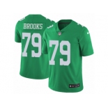 Men's Nike Philadelphia Eagles #79 Brandon Brooks Limited Green Rush NFL Jersey