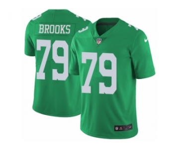 Men's Nike Philadelphia Eagles #79 Brandon Brooks Limited Green Rush NFL Jersey