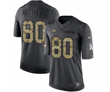 Men's Nike Philadelphia Eagles #80 Jordan Matthews Limited Black 2016 Salute to Service NFL Jersey