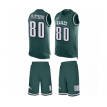 Men's Nike Philadelphia Eagles #80 Jordan Matthews Limited Midnight Green Tank Top Suit NFL Jersey