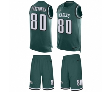 Men's Nike Philadelphia Eagles #80 Jordan Matthews Limited Midnight Green Tank Top Suit NFL Jersey