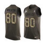 Men's Nike Philadelphia Eagles #80 Markus Wheaton Limited Green Salute to Service Tank Top NFL Jersey