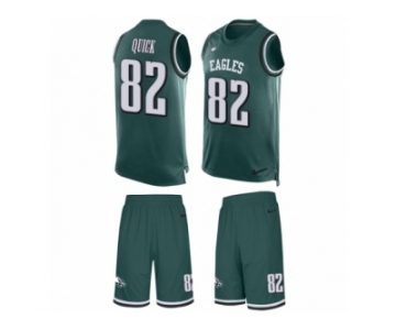 Men's Nike Philadelphia Eagles #82 Mike Quick Limited Midnight Green Tank Top Suit NFL Jersey