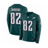 Men's Nike Philadelphia Eagles #82 Richard Rodgers Limited Green Therma Long Sleeve NFL Jersey