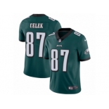 Men's Nike Philadelphia Eagles #87 Brent Celek Vapor Untouchable Limited Midnight Green Team Color NFL Jersey