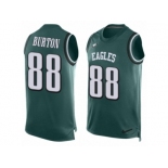 Men's Nike Philadelphia Eagles #88 Trey Burton Limited Midnight Green Player Name & Number Tank Top NFL Jersey