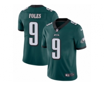 Men's Nike Philadelphia Eagles #9 Nick Foles Vapor Untouchable Limited Midnight Green Team Color NFL Jersey