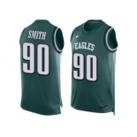 Men's Nike Philadelphia Eagles #90 Marcus Smith II Limited Midnight Green Player Name & Number Tank Top NFL Jersey